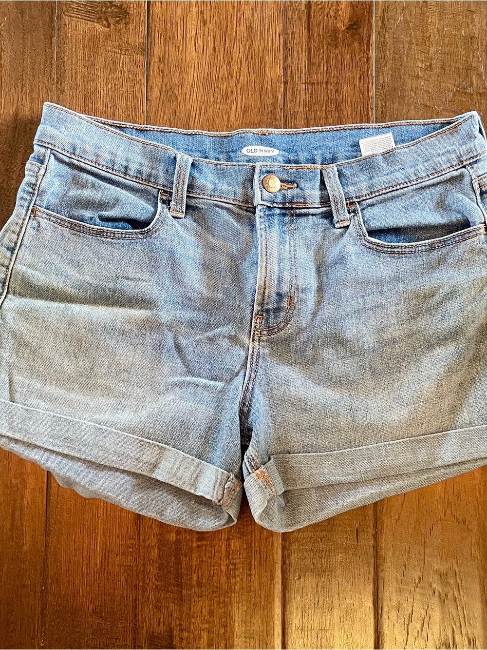 Old Navy Light Blue Rolled Cuff Denim Shorts